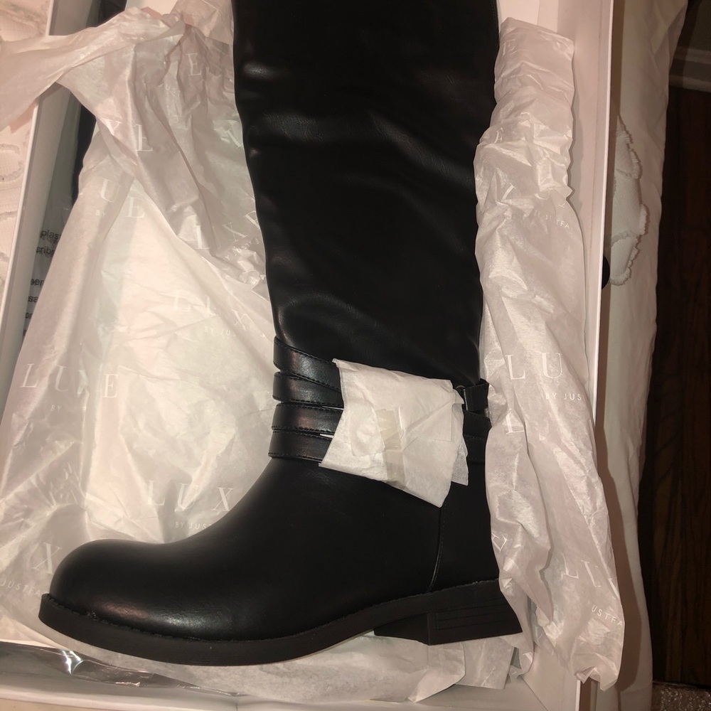 NWB Black Luxe by JustFab Over Knee Boots size 8.5 - Picture 6 of 10